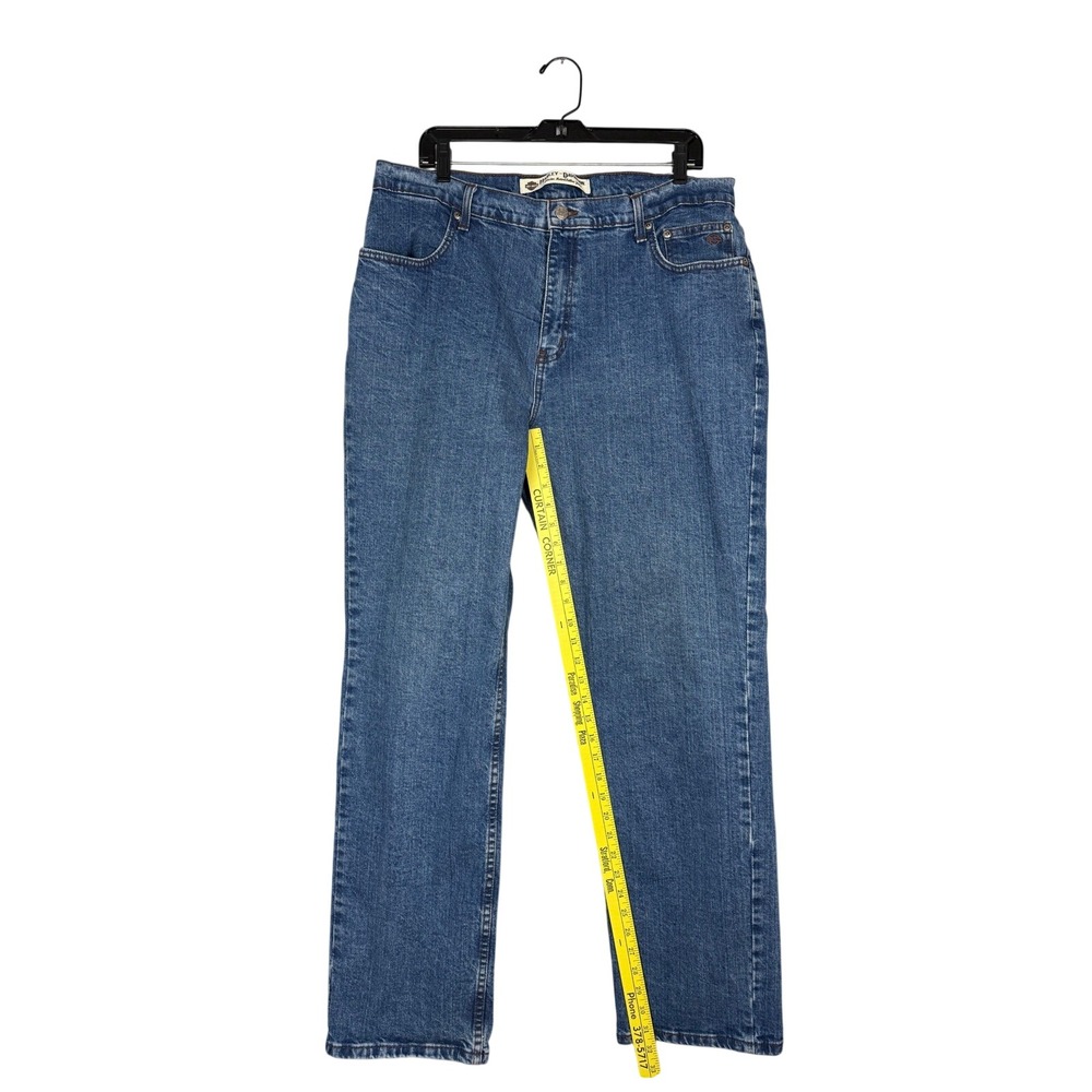 Harley Davidson Mens Straight Leg Relaxed Fit Medium Wash Blue Denim Jeans 36x31 - Picture 5 of 10